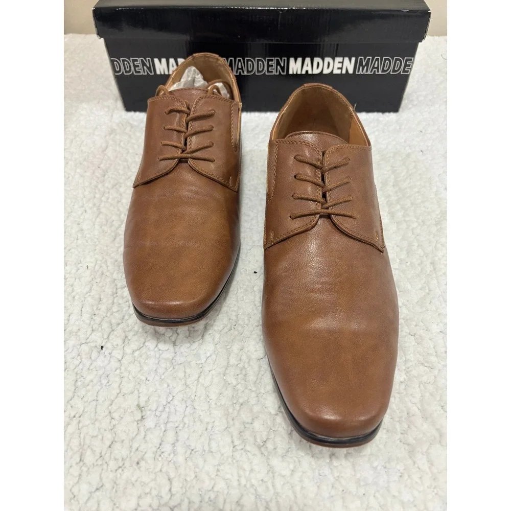 Madden 10 Tan M-Ulrich Men Oxford Dress Shoe Casual Preppy Business Professional